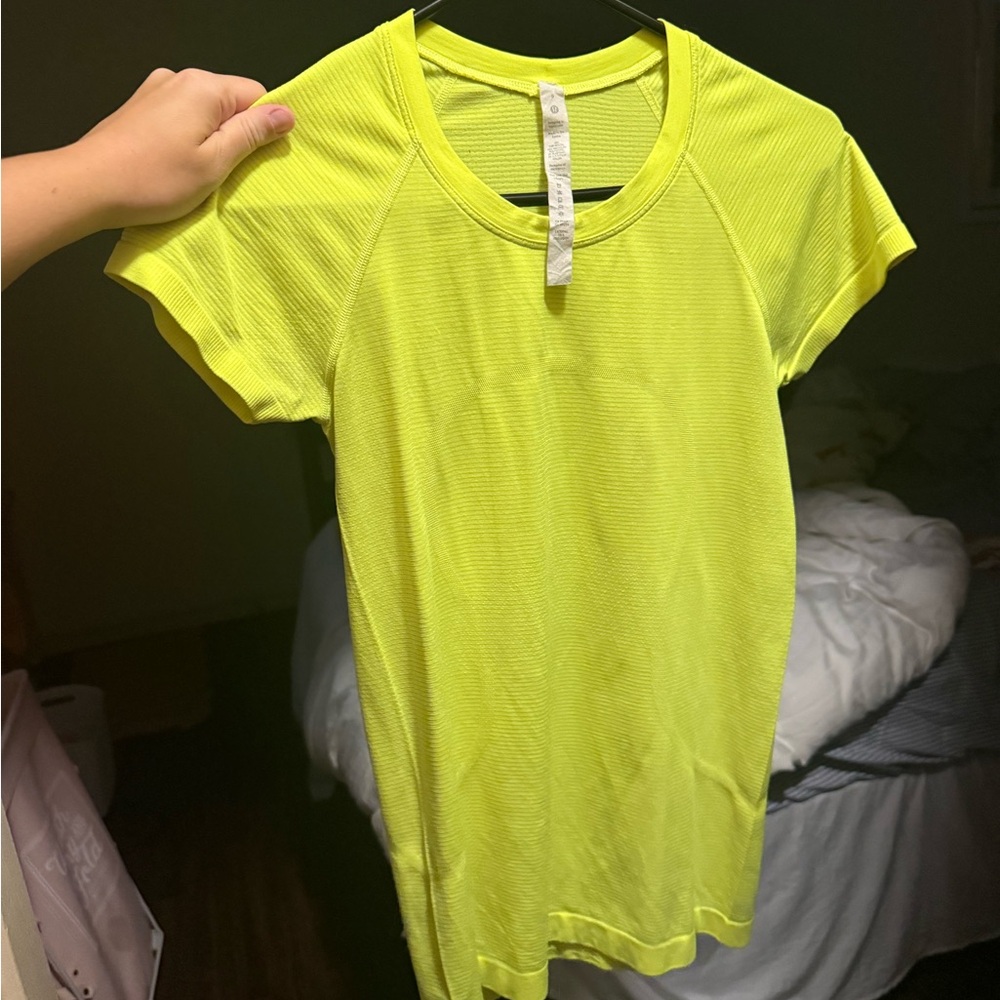 Lululemon Athletica Neon Yellow Short Sleeve Tee